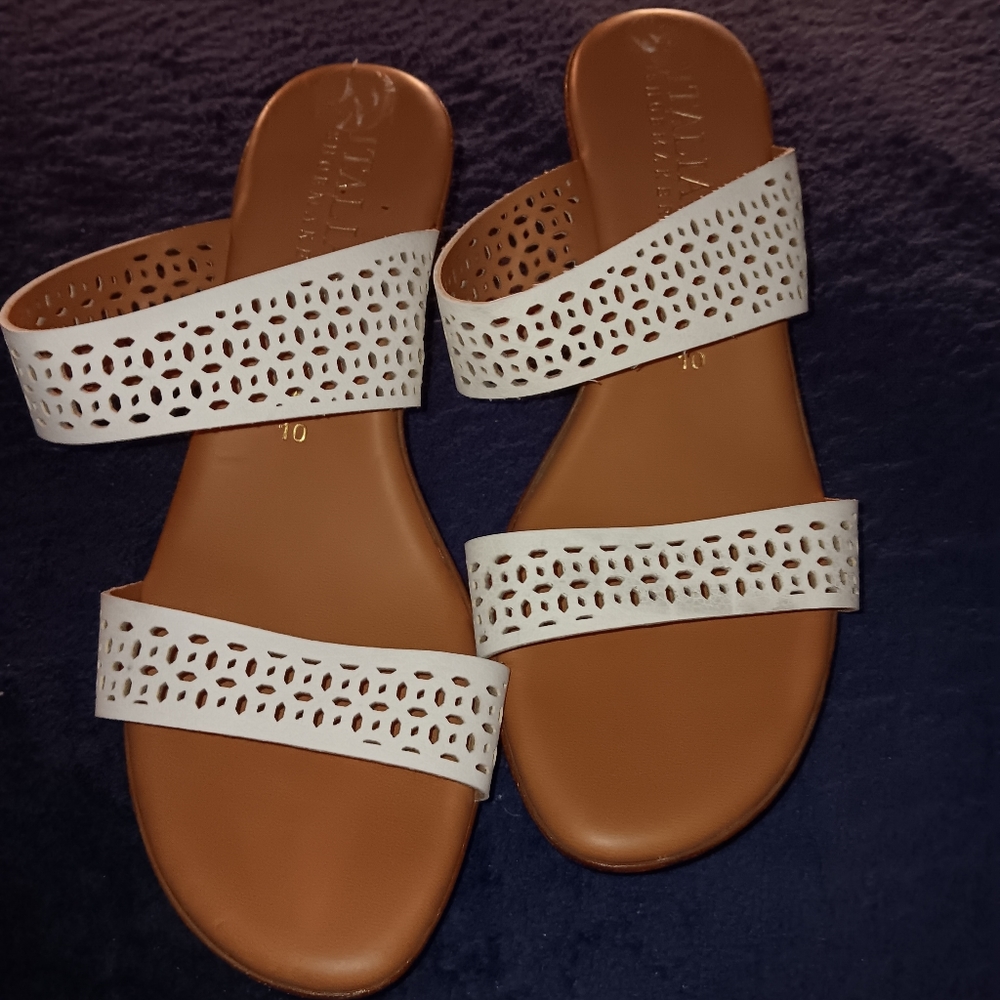 ITALIAN  SHOE MAKER  SIZE 10 WEDGE HEEL PRE-OWNED GOOD - Picture 5 of 6